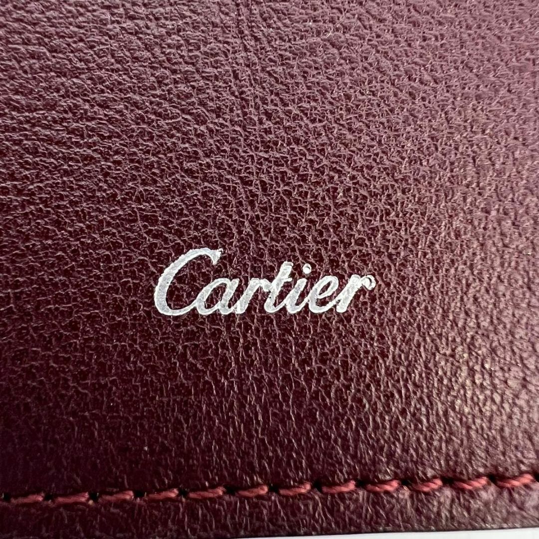 Cartier(カルティエ)のCartier カルティエ マストライン 長財布 レザー ボルドー 二つ折り レディースのファッション小物(財布)の商品写真