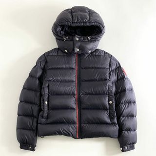 モンクレール(MONCLER)の77d16 MONCLER モンクレール F20911A20100 ARVES GIUBBOTTO ダウンジャケット フーディ 2 ネイビー ナイロン ワッペン アウター フード取り外し可能 メンズ(ダウンジャケット)