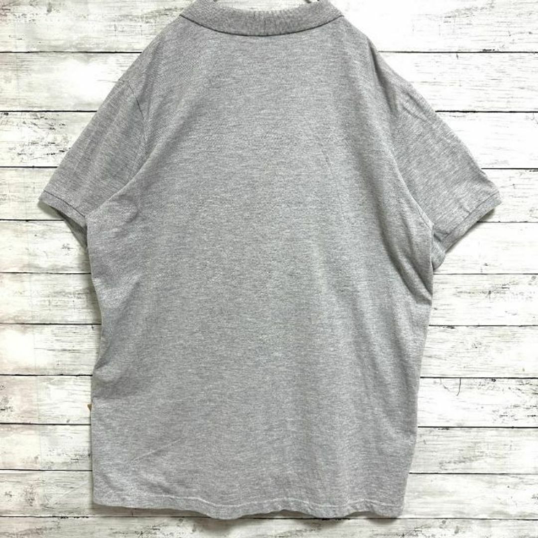 76L ユーエスポロアッスン 鹿の子 半袖ポロシャツ ポニー刺繍 グレー メンズのトップス(ポロシャツ)の商品写真