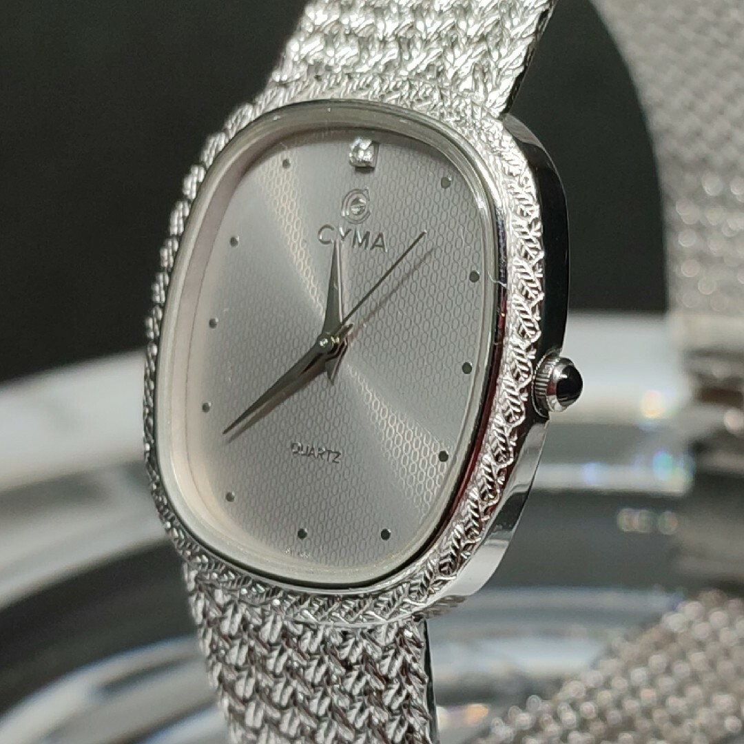 CYMA(シーマ)のCYMA シーマ 705 1Pダイヤ メンズ腕時計 スイス製 ビンテージ メンズの時計(腕時計(アナログ))の商品写真