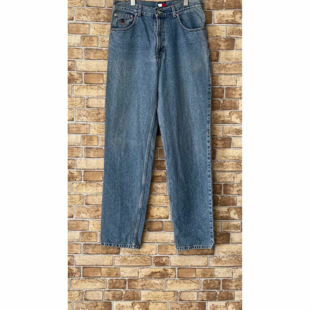 TOMMY JEANS(トミージーンズ)のトミージーンズ　デニム　Gパン　刺繍ロゴ　90s テーパード　32/34 メンズのパンツ(デニム/ジーンズ)の商品写真