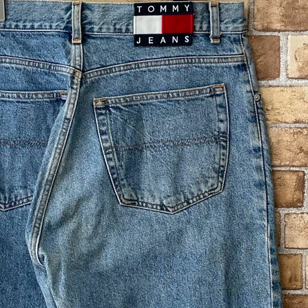 TOMMY JEANS(トミージーンズ)のトミージーンズ　デニム　Gパン　刺繍ロゴ　90s テーパード　32/34 メンズのパンツ(デニム/ジーンズ)の商品写真