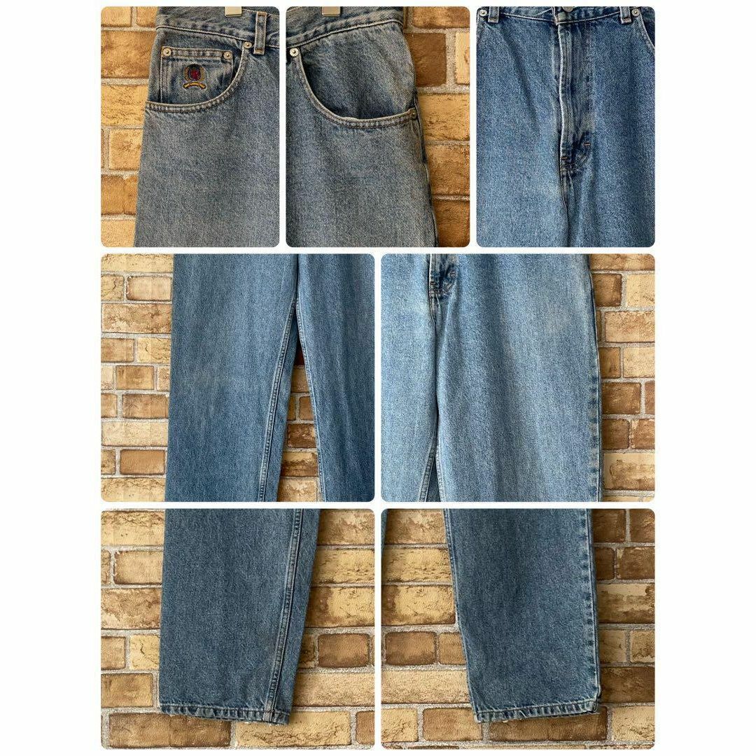 TOMMY JEANS(トミージーンズ)のトミージーンズ　デニム　Gパン　刺繍ロゴ　90s テーパード　32/34 メンズのパンツ(デニム/ジーンズ)の商品写真