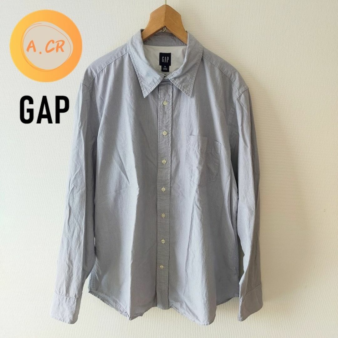 GAP(ギャップ)のGAP コットンシャツ メンズ XL 古着 ブルー系 メンズのトップス(シャツ)の商品写真