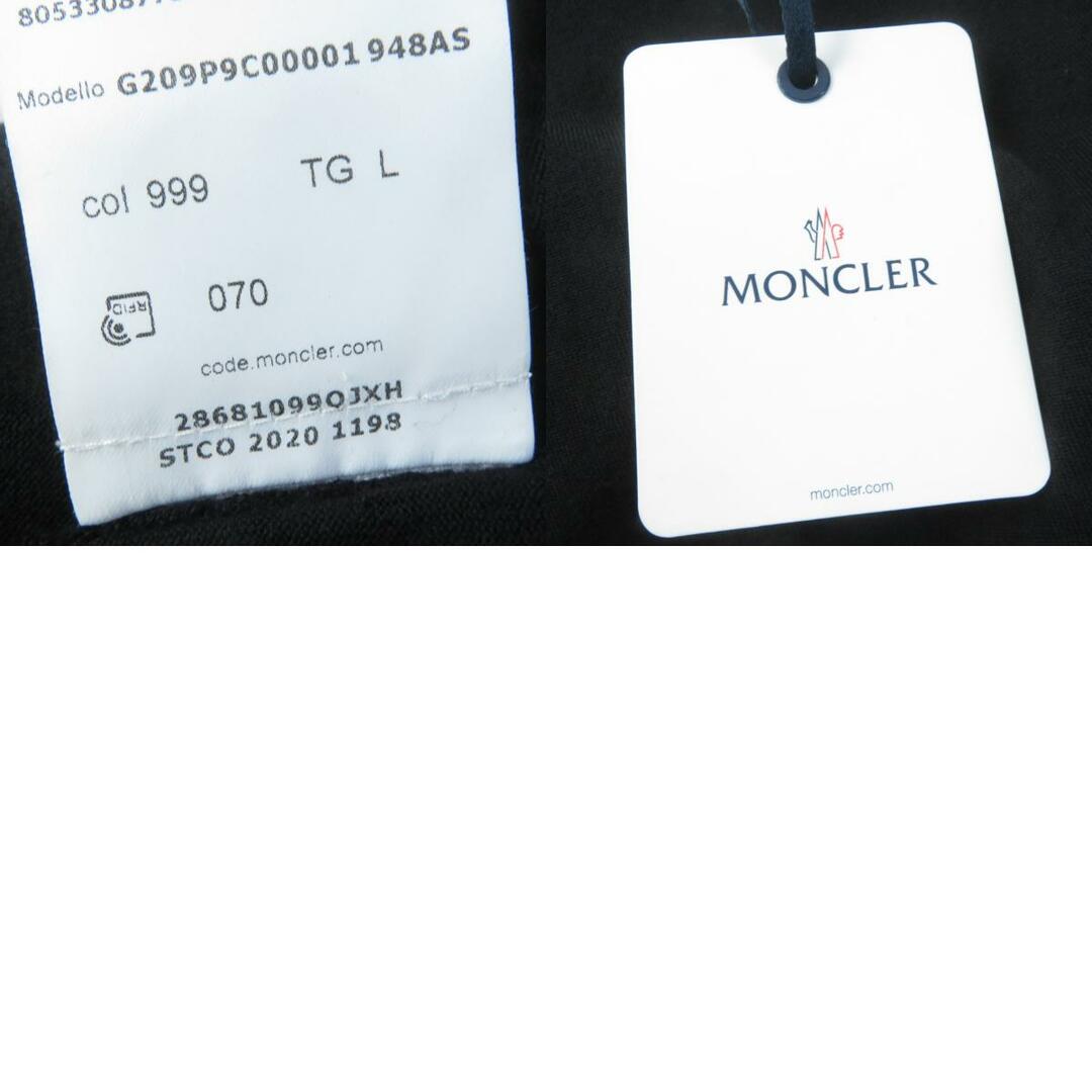 MONCLER(モンクレール)の未使用品☆MONCLER モンクレール 2020年製 GIROCOLLO TRICOT クルーネック トップス 半袖ニット ブラック L 正規品 レディース レディースのトップス(ニット/セーター)の商品写真