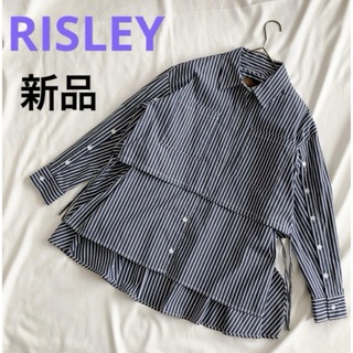 【新品 未使用】 RISLEY リズレー 3way ストライプシャツ フリー 春(シャツ/ブラウス(長袖/七分))