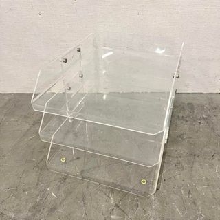 14221 アクリル3段トレー　事務用品(その他)