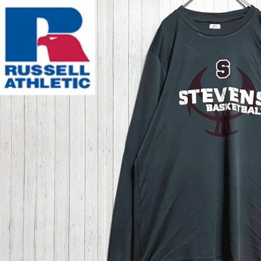 Russell Athletic(ラッセルアスレティック)のラッセルアスレティック　カットソー　ロンT チームモノ　ビッグプリント　M メンズのトップス(Tシャツ/カットソー(七分/長袖))の商品写真