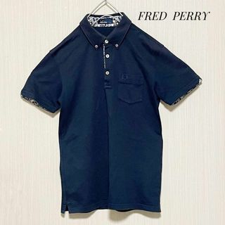 フレッドペリー(FRED PERRY)のフレッドペリー　ポロシャツ　レディース　ネイビー　春　紺　半袖　ゴルフ　花柄(ポロシャツ)