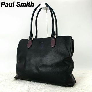 美品★Paul Smith ポールスミス 肩掛け トートバッグ レザー ブラック