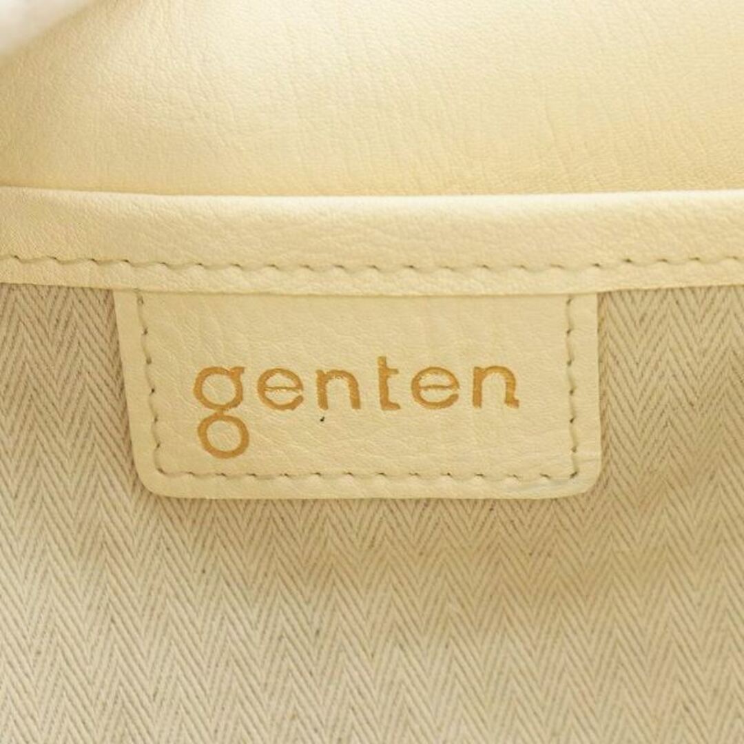 genten(ゲンテン)のゲンテン ファルダ 一枚仕立て ハンドバッグ ショルダーバッグ アイボリー 茶 レディースのバッグ(ショルダーバッグ)の商品写真