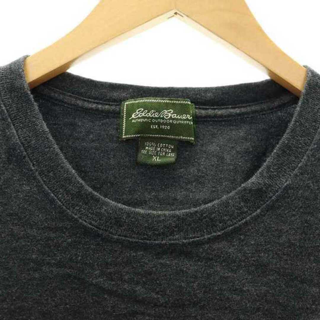 Eddie Bauer(エディーバウアー)のEDDIE BAUER コットン クルーネック Tシャツ XL グレー メンズのトップス(Tシャツ/カットソー(半袖/袖なし))の商品写真