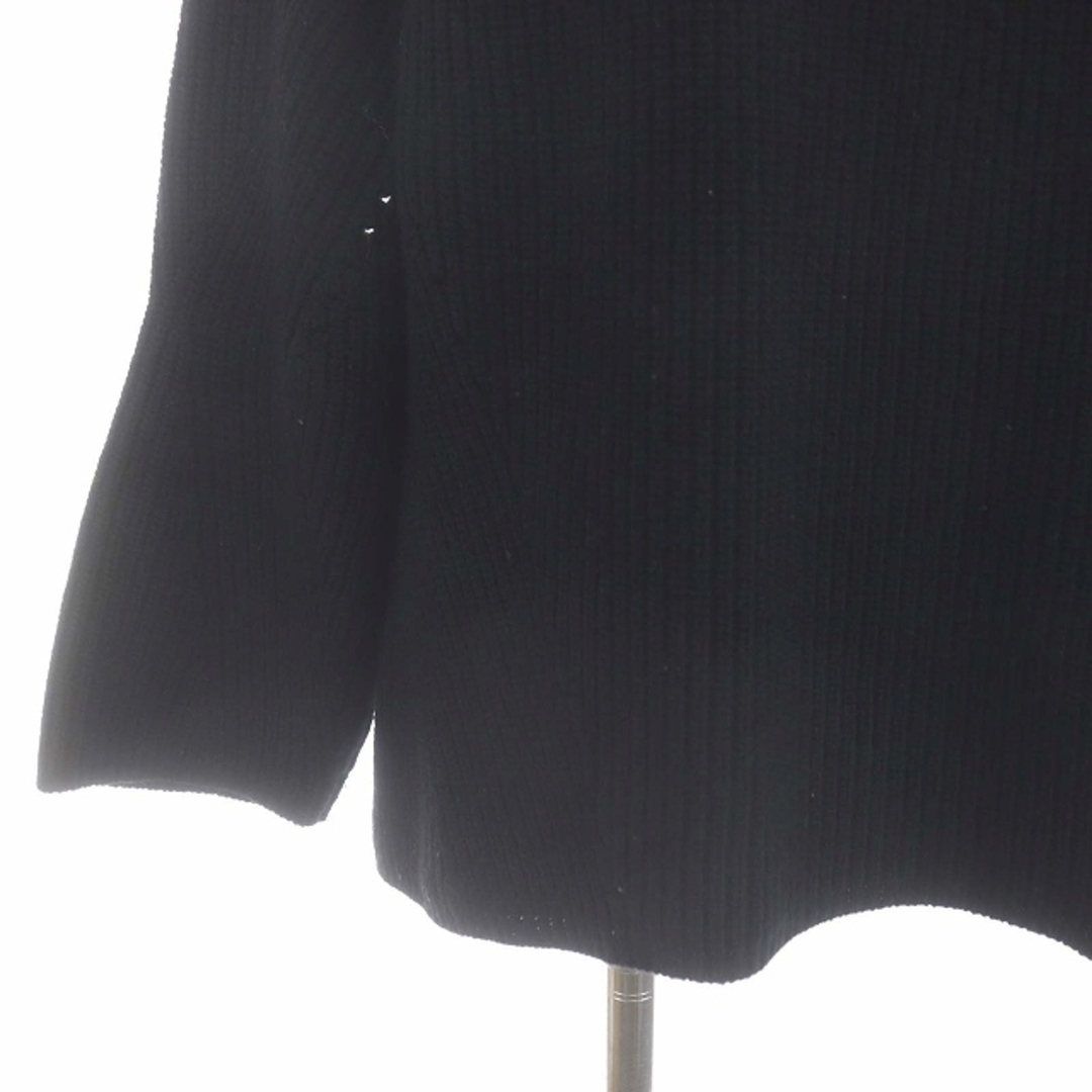 SLOBE IENA(スローブイエナ)のスローブ 畦ラグランニットプルオーバー セーター 長袖 黒 ブラック レディースのトップス(ニット/セーター)の商品写真