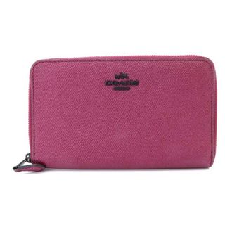 コーチ(COACH)のコーチ COACH 財布 ラウンドファスナー レザー 紫(財布)