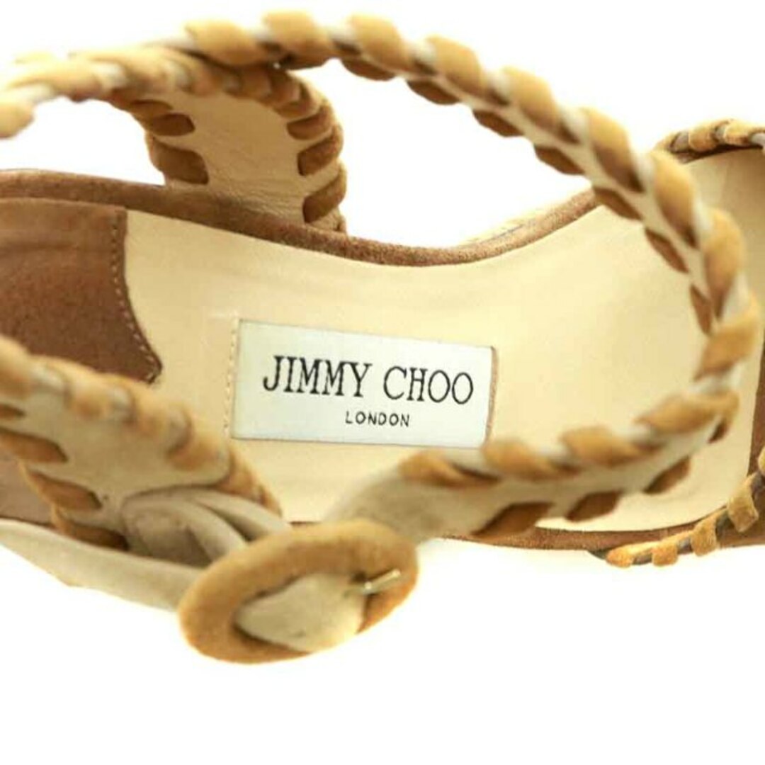 JIMMY CHOO(ジミーチュウ)のジミーチュウ ABIGAIL 100 サンダル 35 22.0cm ベージュ 茶 レディースの靴/シューズ(サンダル)の商品写真