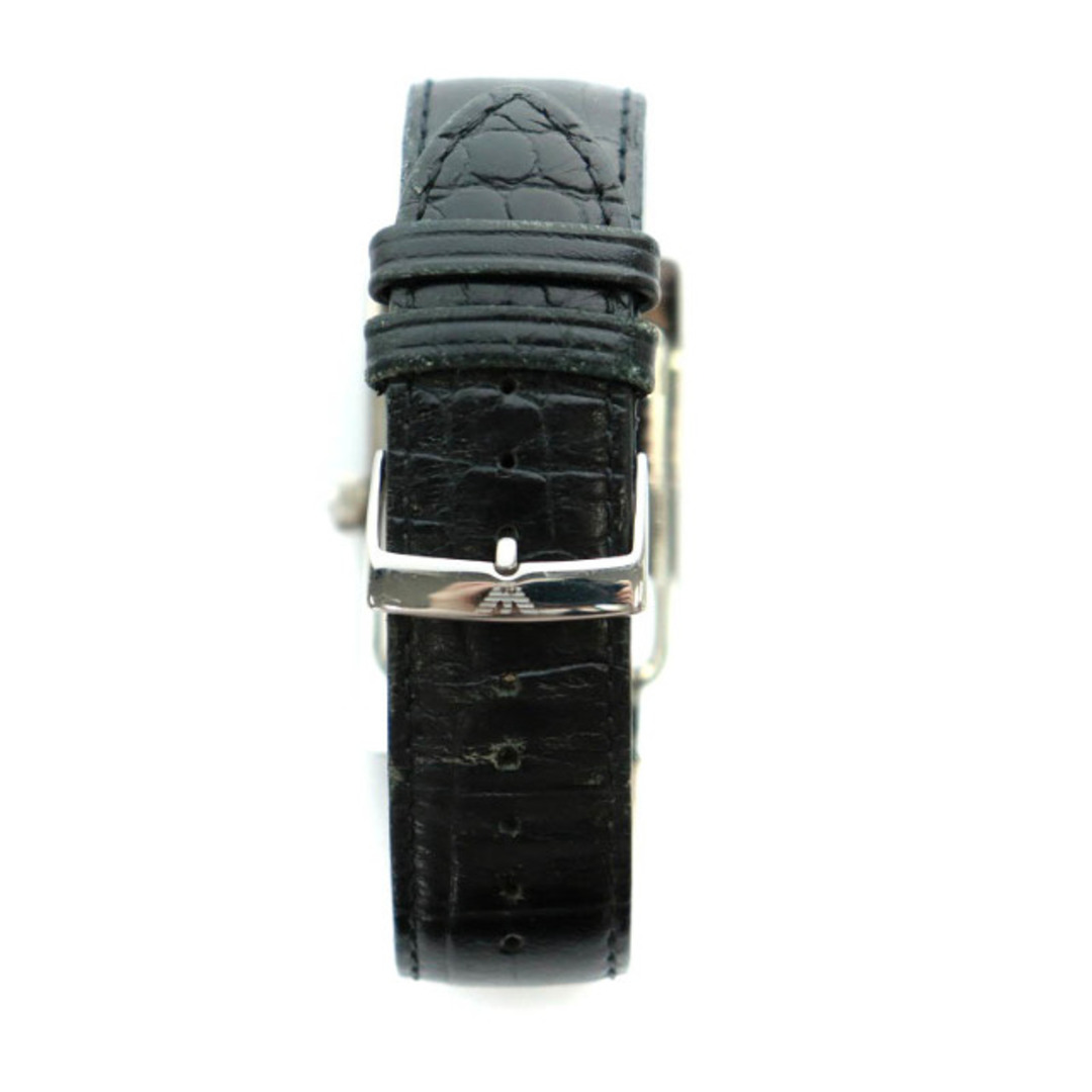 Emporio Armani(エンポリオアルマーニ)のEMPORIO ARMANI レクタンギュラ― スモセコ 腕時計 クォーツ 黒 メンズの時計(腕時計(アナログ))の商品写真
