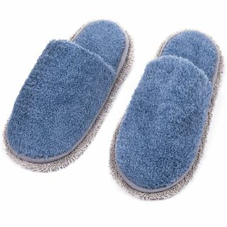 【色: Lサイズ ブルー】[Kind Slipper] 【掃除専門のプロも推薦】(その他)