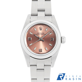 ロレックス(ROLEX)のロレックス オイスターパーペチュアル 76080 ピンク 369ホワイトバー A番 レディース 中古 腕時計(腕時計)