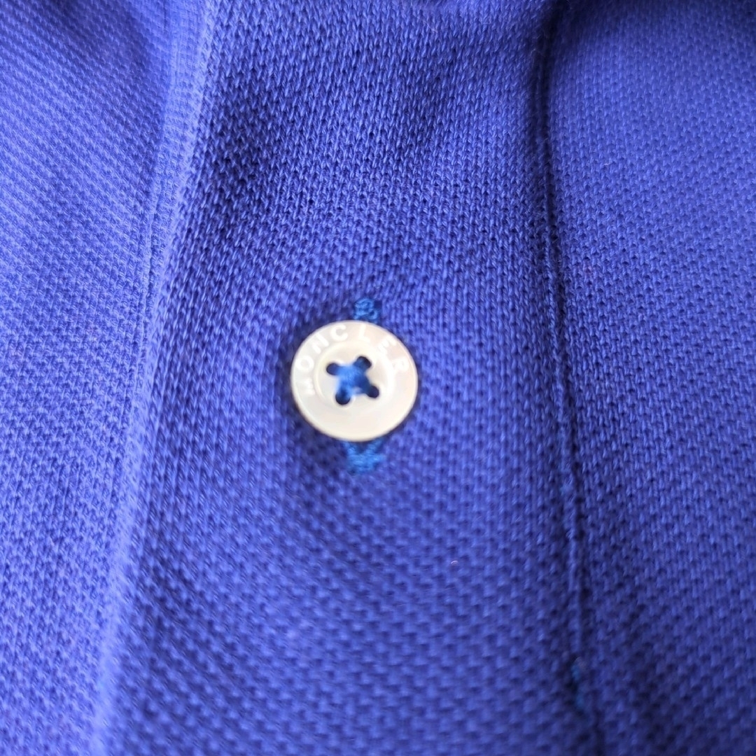 MONCLER(モンクレール)のモンクレール ポロシャツ 半袖 ブルー メンズ Ｌ メンズのトップス(ポロシャツ)の商品写真