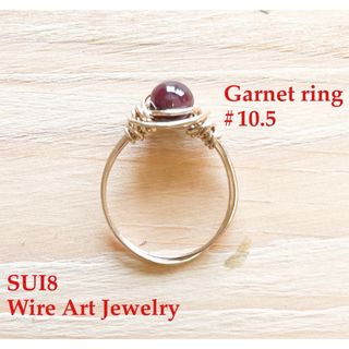 SUI8- a Garnet ring K14gf 10.5 (リング)