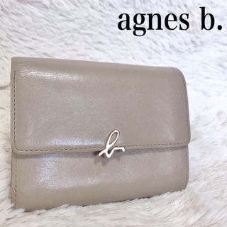 アニエスベー(agnes b.)のagnes b.  ロゴ 牛革 コンパクトウォレット 3つ折り財布 レザー(財布)