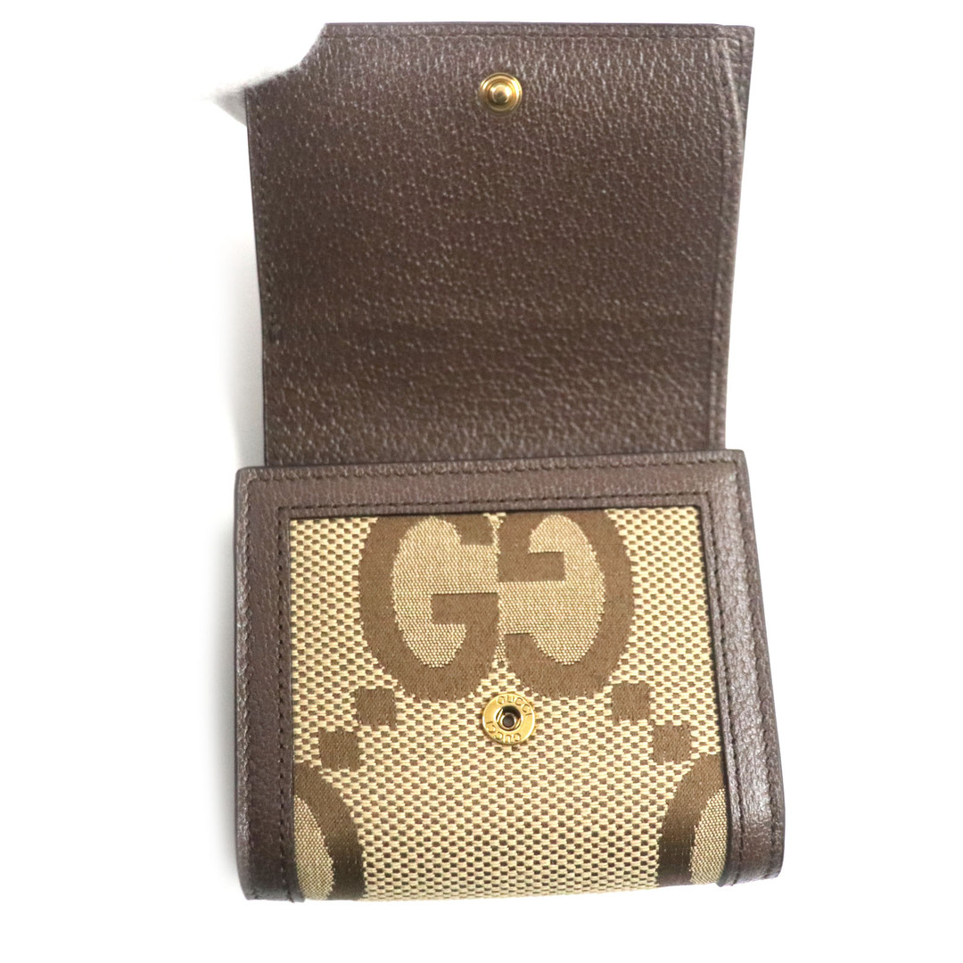 Gucci(グッチ)の未使用品▼GUCCI グッチ 658635 ダイアナ バンブー キャンバス レザー ジャンボGG コンパクトウォレット 二つ折り財布 ブラウン 箱・保存袋付き イタリア製 レディース レディースのファッション小物(財布)の商品写真