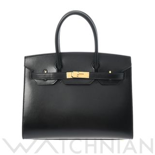 エルメス(Hermes)の中古 エルメス HERMES レディース ハンドバッグ ブラック /ゴールド金具 ボックスカーフ(ハンドバッグ)