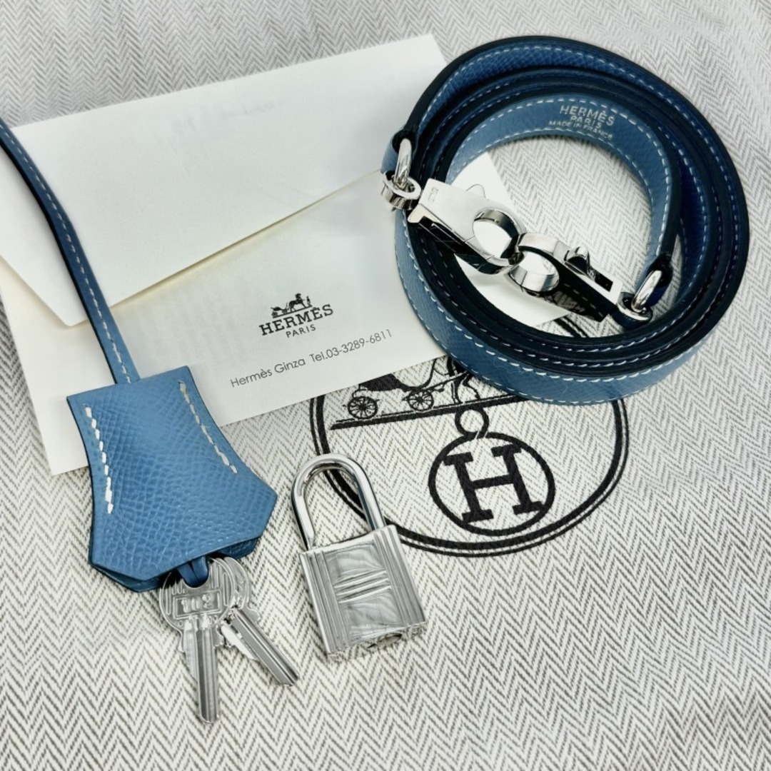 Hermes(エルメス)のエルメス HERMES ケリー28 ケリー 28 バッグ トートバッグ ショルダーバッグ クシュベル ブルージーン ブルー 青 シルバー金具 エプソン レディースのバッグ(トートバッグ)の商品写真