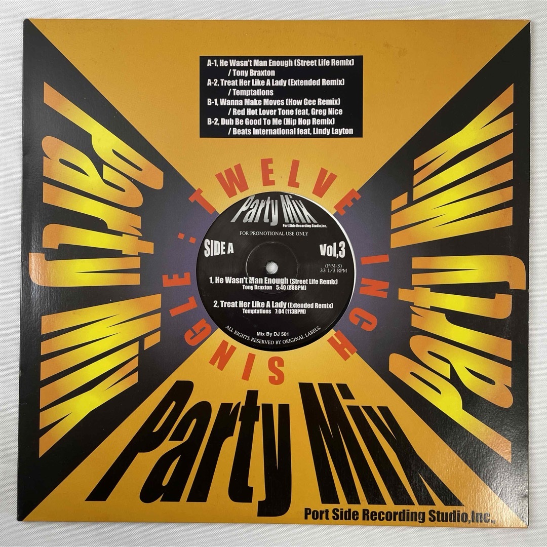 Various / Party Mix Vol,3【12"】 エンタメ/ホビーのCD(R&B/ソウル)の商品写真