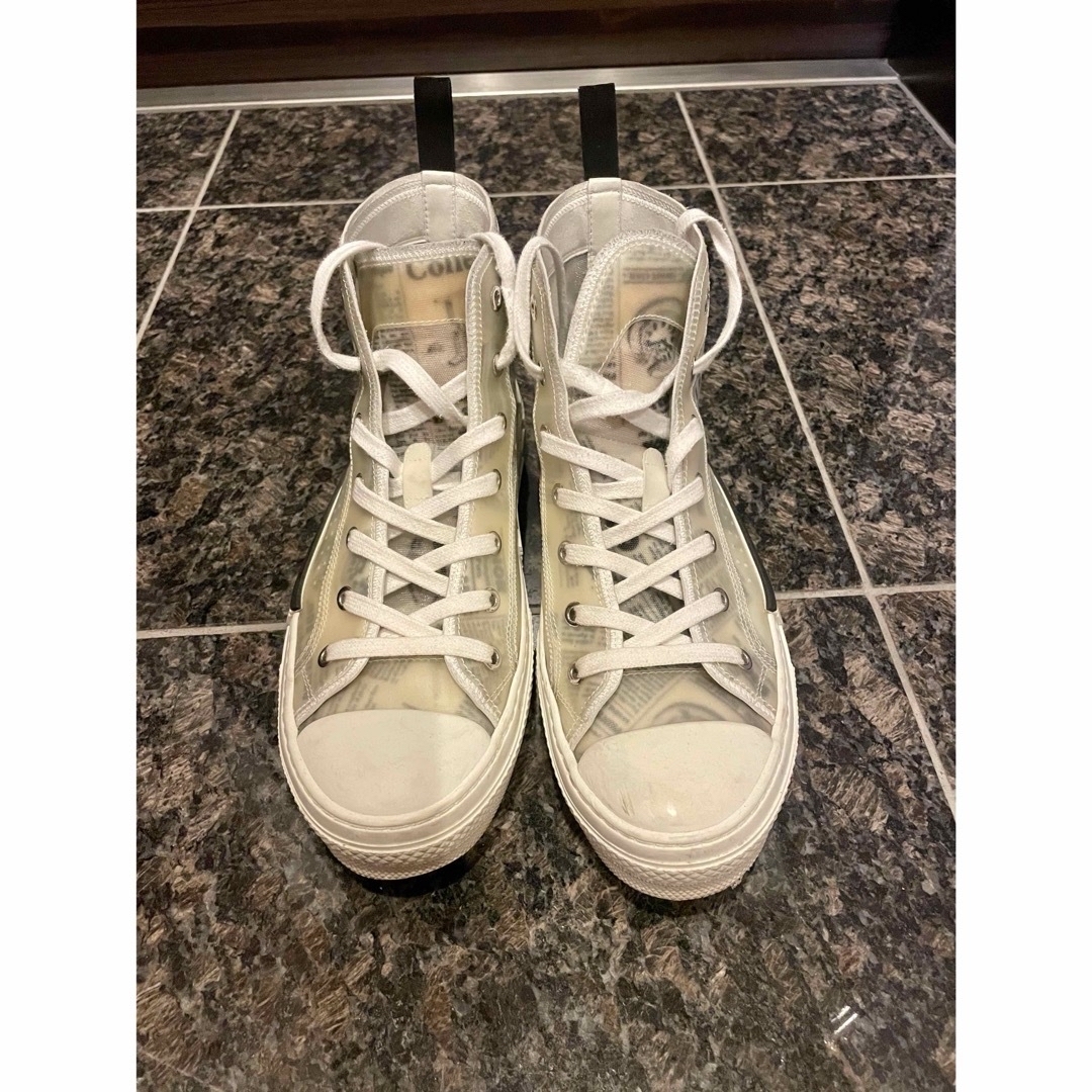 ディオールオム Dior ニュースペーパー ハイカットスニーカー 40 ディオールオム Dior ニュースペーパー ハイカットスニーカー 40