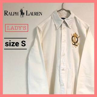ラルフローレン(Ralph Lauren)の90s 古着 ラルフローレン 長袖BDシャツ 白シャツ レディースS (シャツ/ブラウス(長袖/七分))