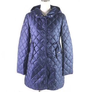 モンクレール(MONCLER)の美品□MONCLER モンクレール CANACHE 中綿入り ドローコード フーデッド キルティングコート ジャケット ブルー 1 イタリア製 レディース(その他)