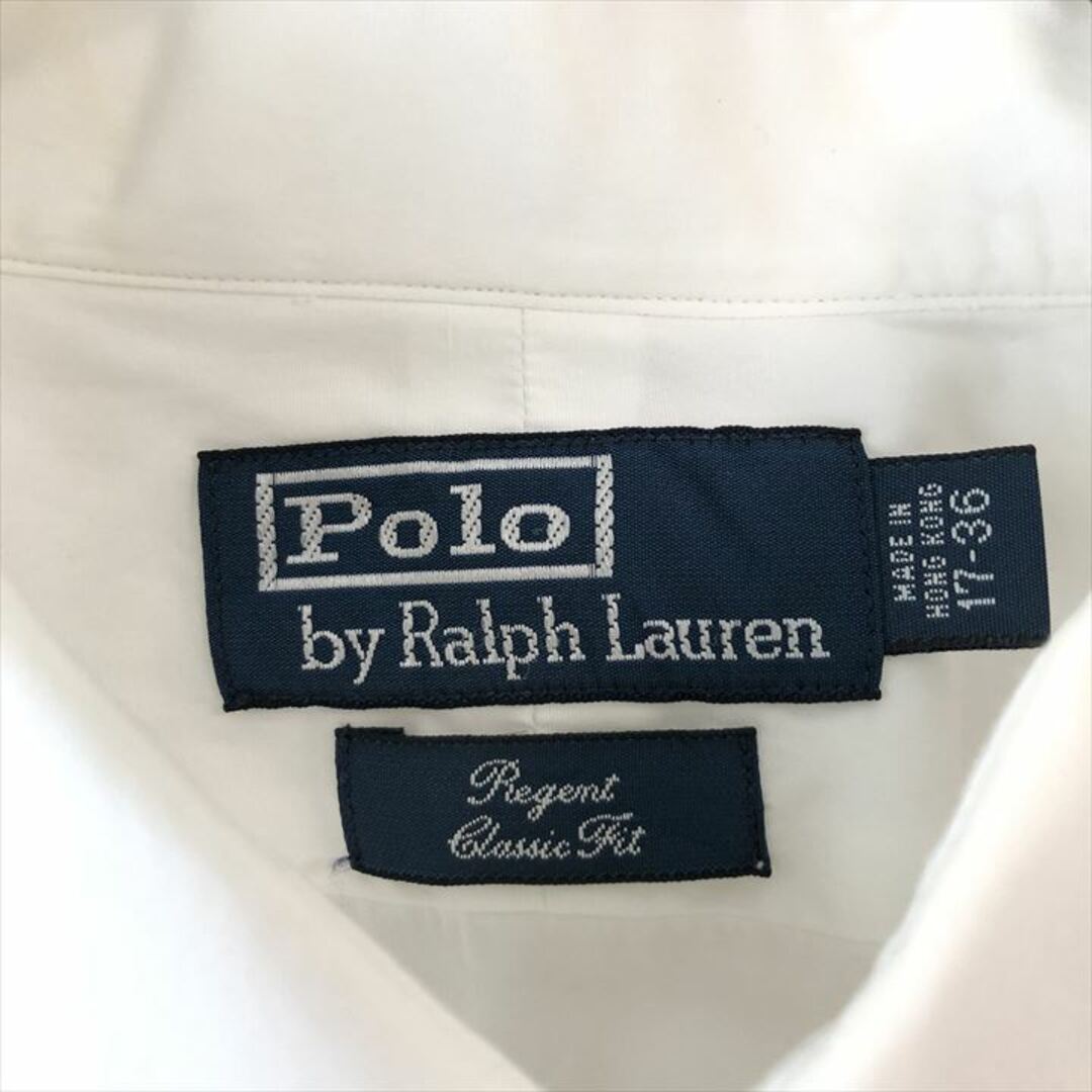 POLO RALPH LAUREN(ポロラルフローレン)の90s 古着 ポロラルフローレン 長袖シャツ 白シャツ ゆるダボ L  メンズのトップス(シャツ)の商品写真