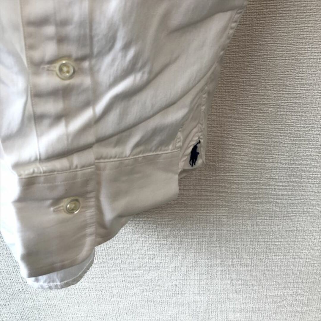 POLO RALPH LAUREN(ポロラルフローレン)の90s 古着 ポロラルフローレン 長袖シャツ 白シャツ ゆるダボ L  メンズのトップス(シャツ)の商品写真