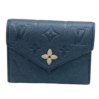 ルイヴィトン(LOUIS VUITTON)のルイヴィトン LOUIS VUITTON 三つ折り財布
 モノグラムアンプラント ポルトフォイユ･ヴィクトリーヌ コンパクトウォレット M82667 ブルー(財布)