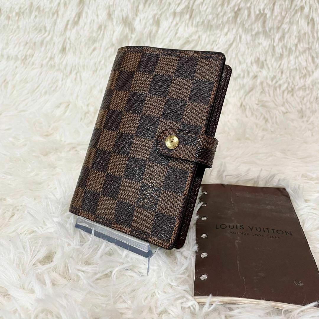 LOUIS VUITTON(ルイヴィトン)の美品✨ LOUIS VUITTON ダミエ アジェンダ　PM  手帳 インテリア/住まい/日用品の文房具(ノート/メモ帳/ふせん)の商品写真