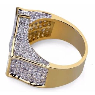 【美品】指輪　リング　星　スター　メンズ　海外　カジュアル　韓国風　ダイヤ(リング(指輪))