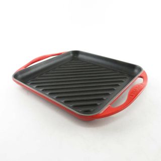 ルクルーゼ(LE CREUSET)の美品 Le Creuset ルクルーゼ レクタンギュラー グリルパン 24cm スクエア SN39H (鍋/フライパン)