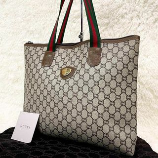 Gucci - 美品✨GUCCI トートバッグ　シェリーライン　GG PLUS　A4可　大容量