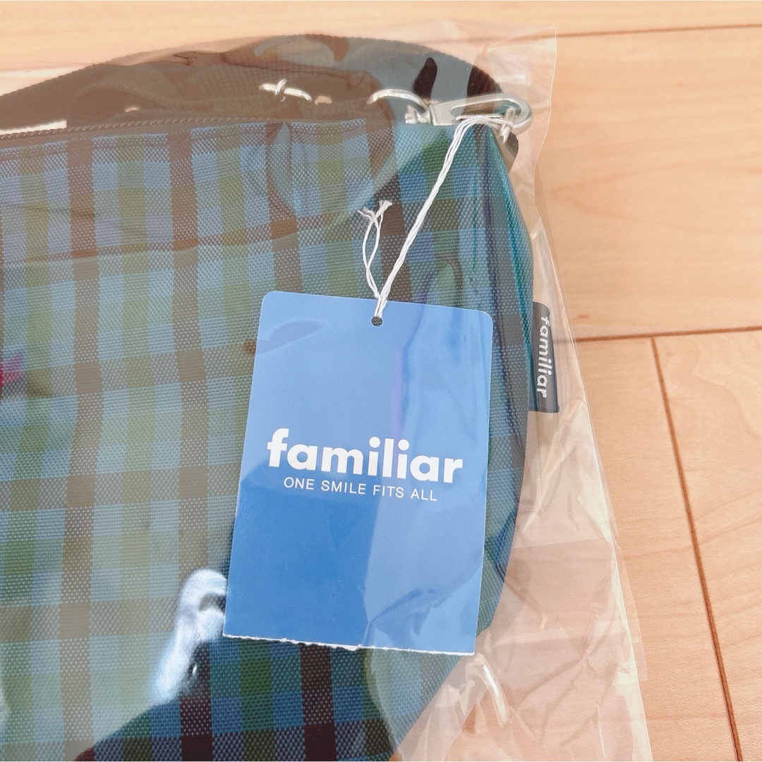 familiar(ファミリア)の【新品・タグ付き.未使用】♡ファミリア チェックショルダーバッグ♡ブルー♡ レディースのバッグ(ショルダーバッグ)の商品写真