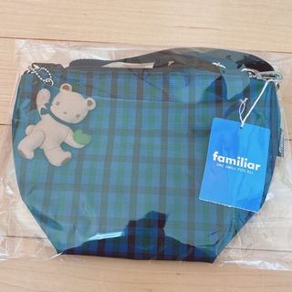 familiar - 【新品・タグ付き.未使用】♡ファミリア チェックショルダーバッグ♡ブルー♡