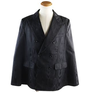 コムデギャルソンオムプリュス(COMME des GARCONS HOMME PLUS)の極美品●COMME des GARCONS HOMME PLUS コムデギャルソンオムプリュス 23AW PL-J039 ランウェイ着用モデル ダブルブレスト テーラードポンチョ ブラック M 日本製 正規品 メンズ(ポンチョ)