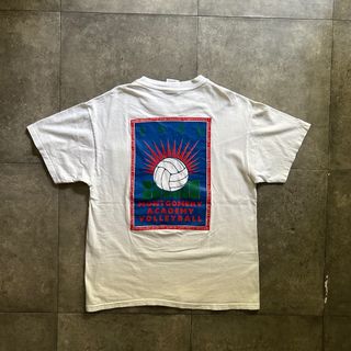 ヘインズ(Hanes)の90s hanes ヘインズ tシャツ ホワイト L バレーボール(Tシャツ/カットソー(半袖/袖なし))