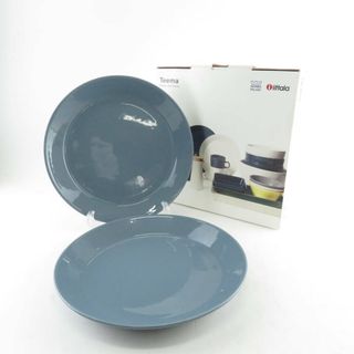 イッタラ(iittala)の美品 iittala イッタラ ARABIA アラビア ティーマ 中皿 2枚 ペア 23cmプレート 廃盤 レアカラー SU6643B4 (食器)