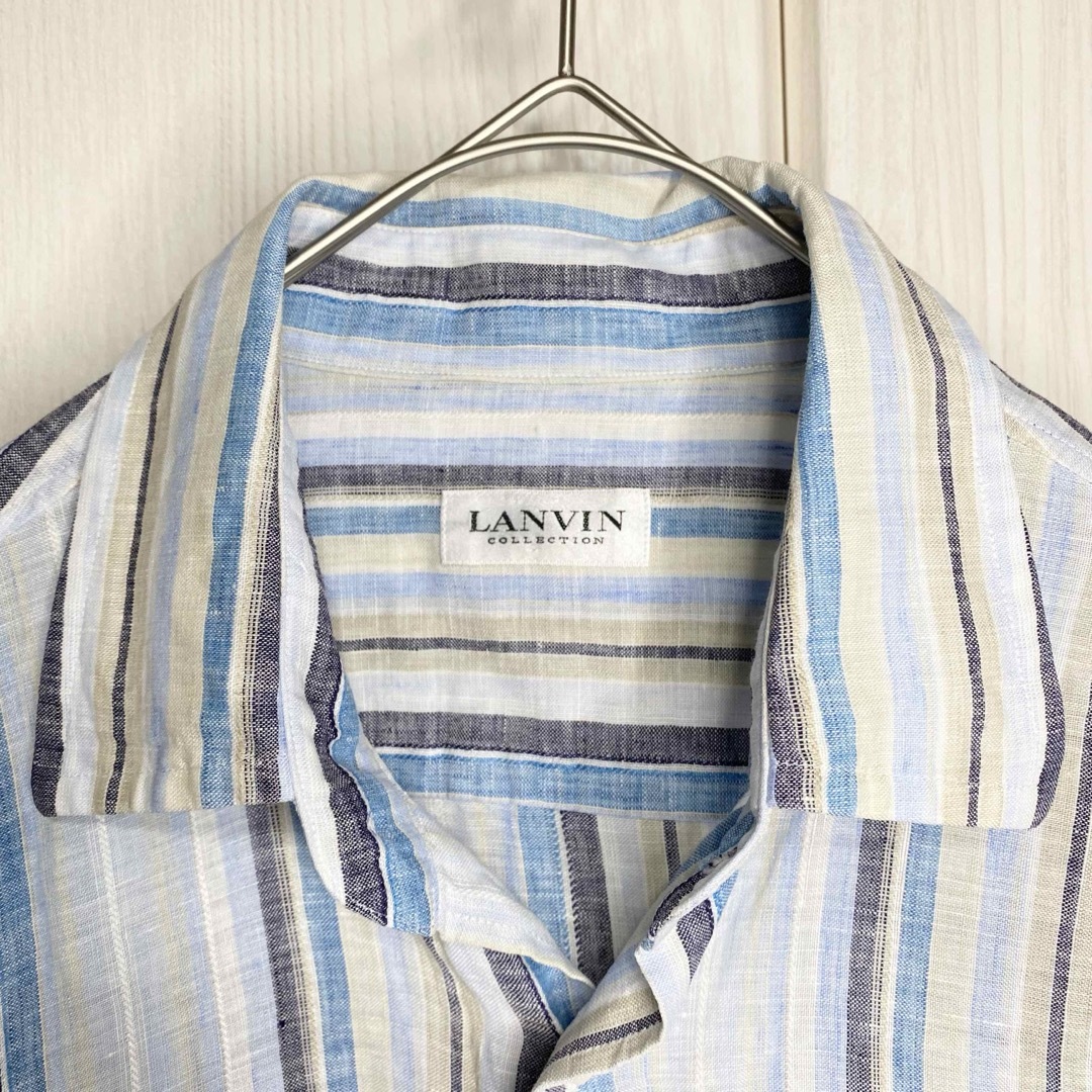 LANVIN COLLECTION(ランバンコレクション)の【美品】 LANVIN COLLECTION リネン ストライプ シャツ メンズのトップス(シャツ)の商品写真