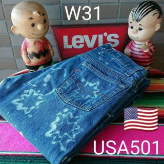 リーバイス(Levi's)のlevis リーバイス 501 W31 デニムジーンズ タイダイ アメリカ製(デニム/ジーンズ)