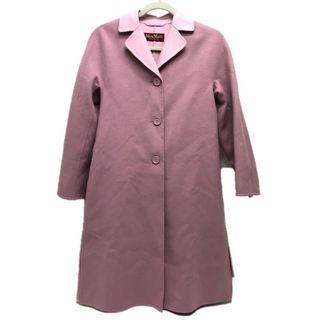 マックスマーラ(Max Mara)のマックスマーラ MAX MARA ロングリバーコート チェスターコート ロングコート ウール ピンク(その他)