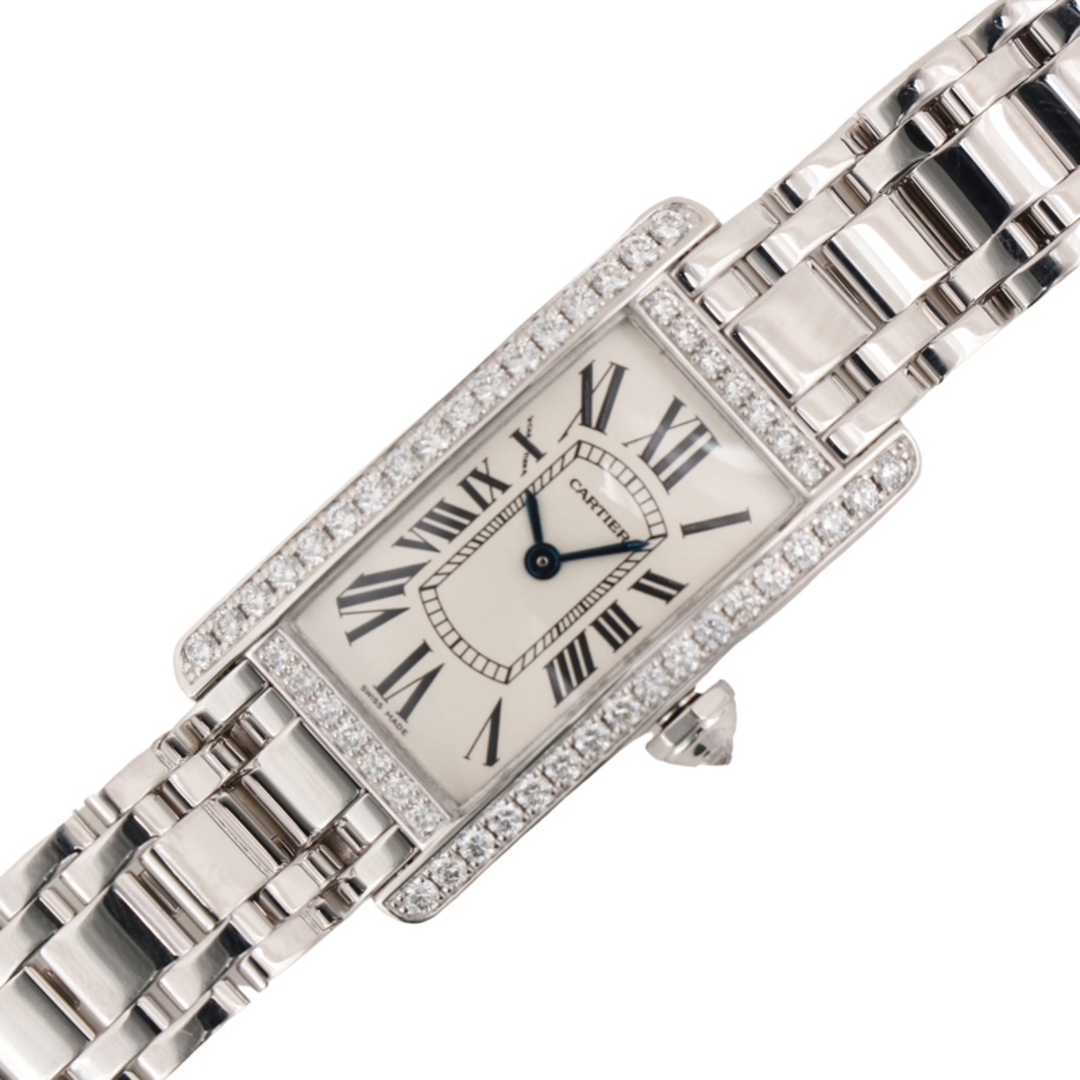 Cartier(カルティエ)の　カルティエ Cartier タンクアメリカン WB7073L1 ホワイト K18WG クオーツ レディース 腕時計 レディースのファッション小物(腕時計)の商品写真