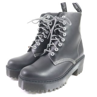 ドクターマーチン(Dr.Martens)の未使用品□Dr.Martens ドクターマーチン SHRIVER HI CS レザー 厚底 レースアップ ヒールブーツ アンクルブーツ ブラック 5 箱付き レディース(ブーツ)