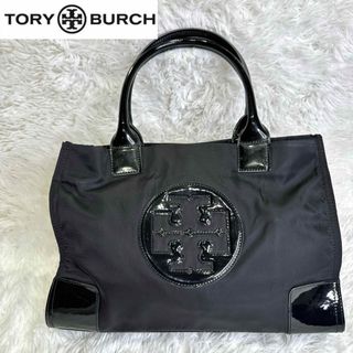 トリーバーチ(Tory Burch)のトリーバーチ　トートバッグ　エラ　デカロゴ　大容量　ナイロン　エナメル　ブラック(トートバッグ)